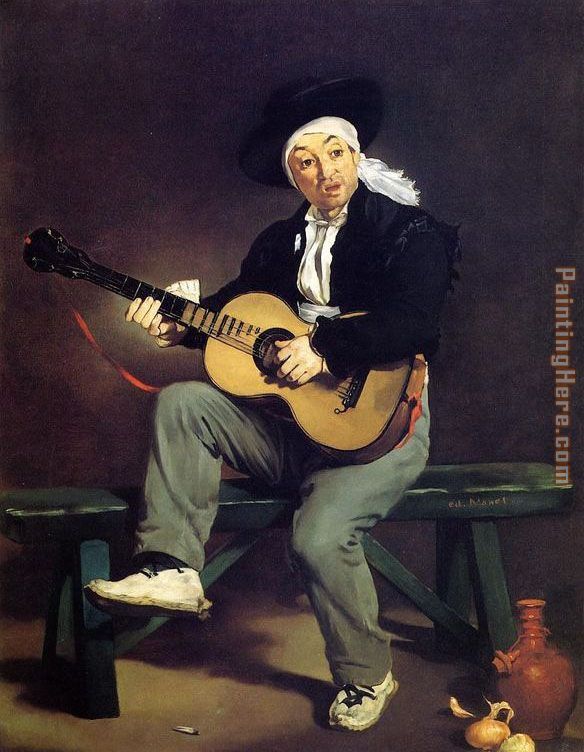 The Guitar Player painting - Edouard Manet The Guitar Player art painting
